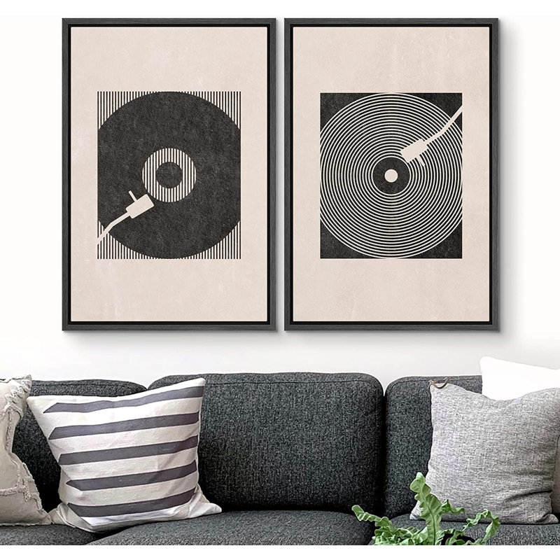 Mid Century Shadow good Box Music Themed Wall Art